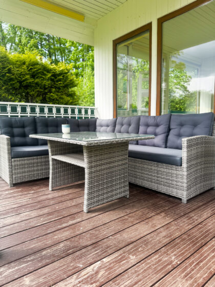 Lauko baldų komplektas „Bianca”, pilkas - Image 2