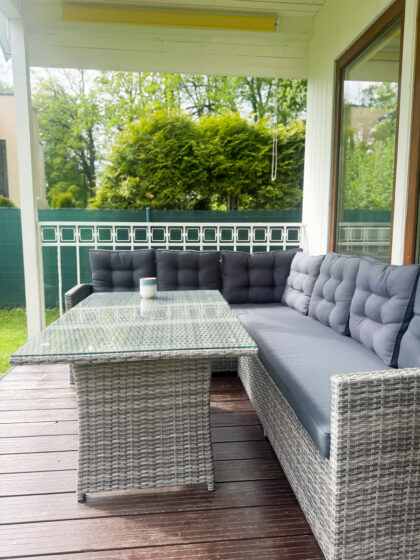 Lauko baldų komplektas „Bianca”, pilkas - Image 6