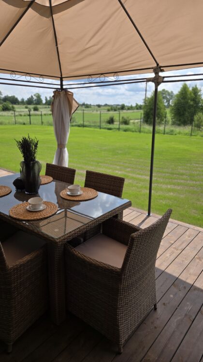 Lauko pavėsinė, 3 x 4 m, su tinkleliu, smėlio spalvos - Image 8