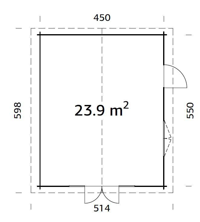 Medinis sodo namelis „Irena“ 23,9 m2