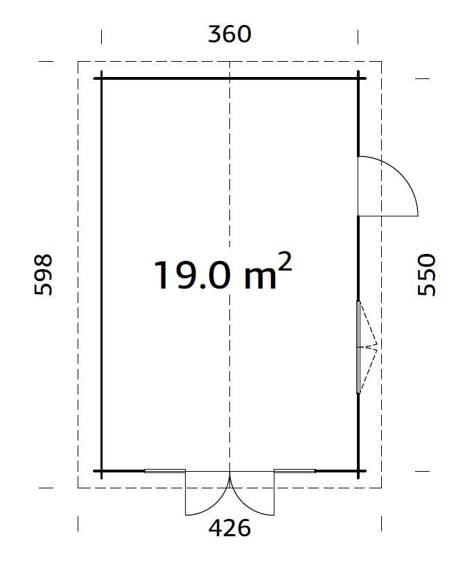 Medinis sodo namelis „Irena“ 19,0 m2