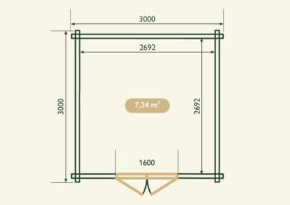 Medinis sodo namelis „Aidas“ 7,5 m2