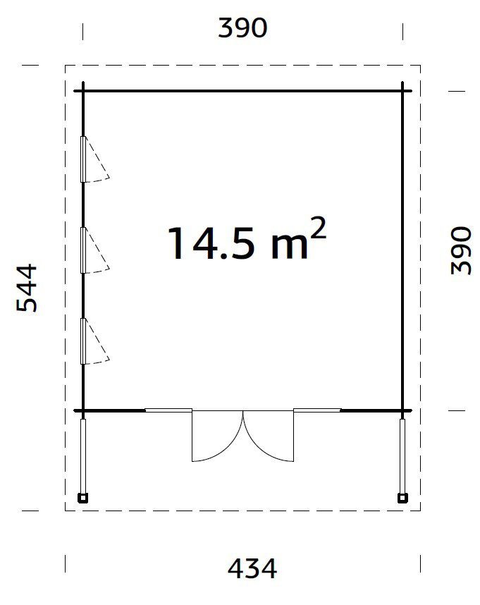 Medinis sodo namelis „Austėja“ 14,5 m2
