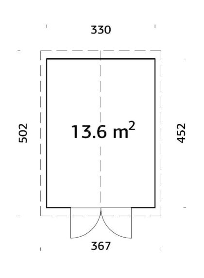 Medinis sandėliukas „Pelėda“ 13,6 m2