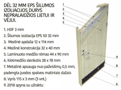 Medinis sandėliukas „Elnias“ 13,5 m2