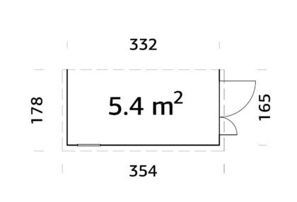 Medinis sandėliukas „Šermuonėlis“ 5,4 m2