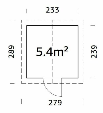 Medinis sandėliukas „Šernas“ 5,4 m2