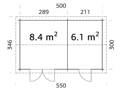 Medinis sandėliukas „Stirna“ 14,5 m2