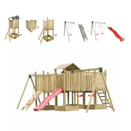 Medinis bokštelis - vaikų žaidimų aikštelės modulis „A“