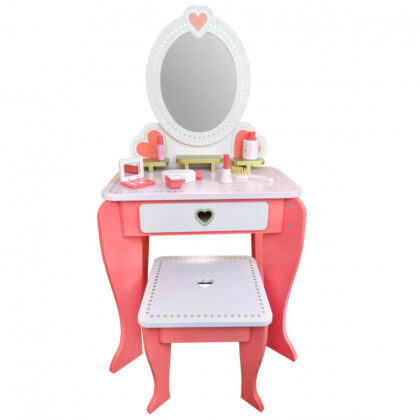 Medinis vaikiškas kosmetinis staliukas „Ieva“