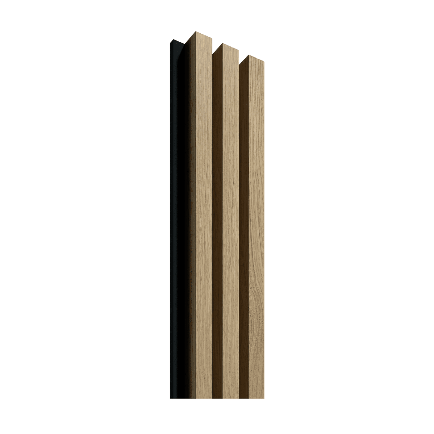 Akustinė lamelių sienelė, 265 x 13.1 cm, ąžuolo spalvos