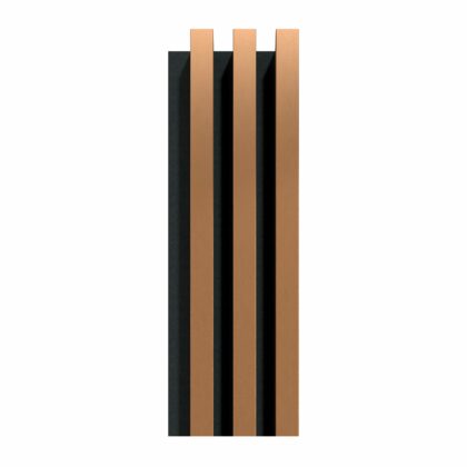 Akustinė lamelių sienelė, 265x17,2cm, copper