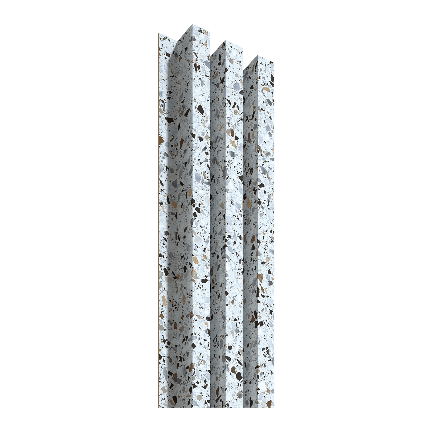 Lamelių sienelė, 275 x 17,2 cm, marmurinio betono spalvos