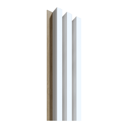 Lamelių sienelė, 275 x 17,2 cm, baltos spalvos