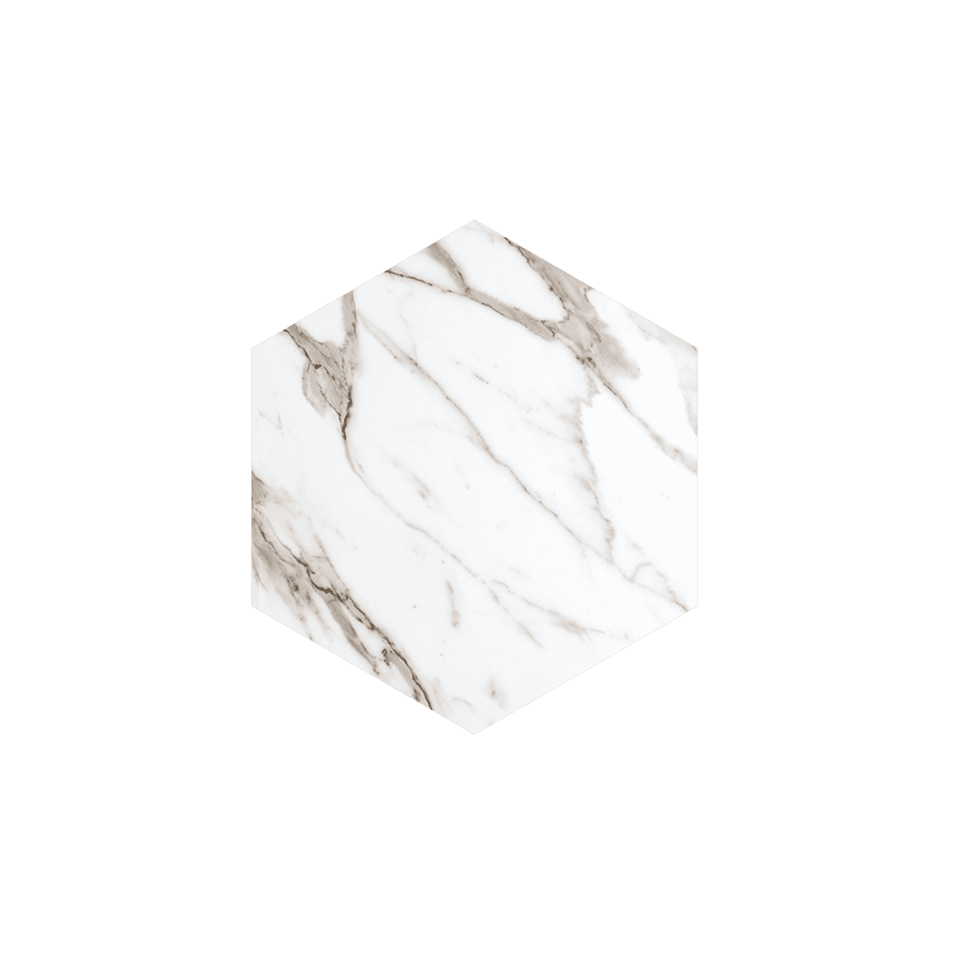 Sienos dekoracija Hexagon White Marble, 30 x 30