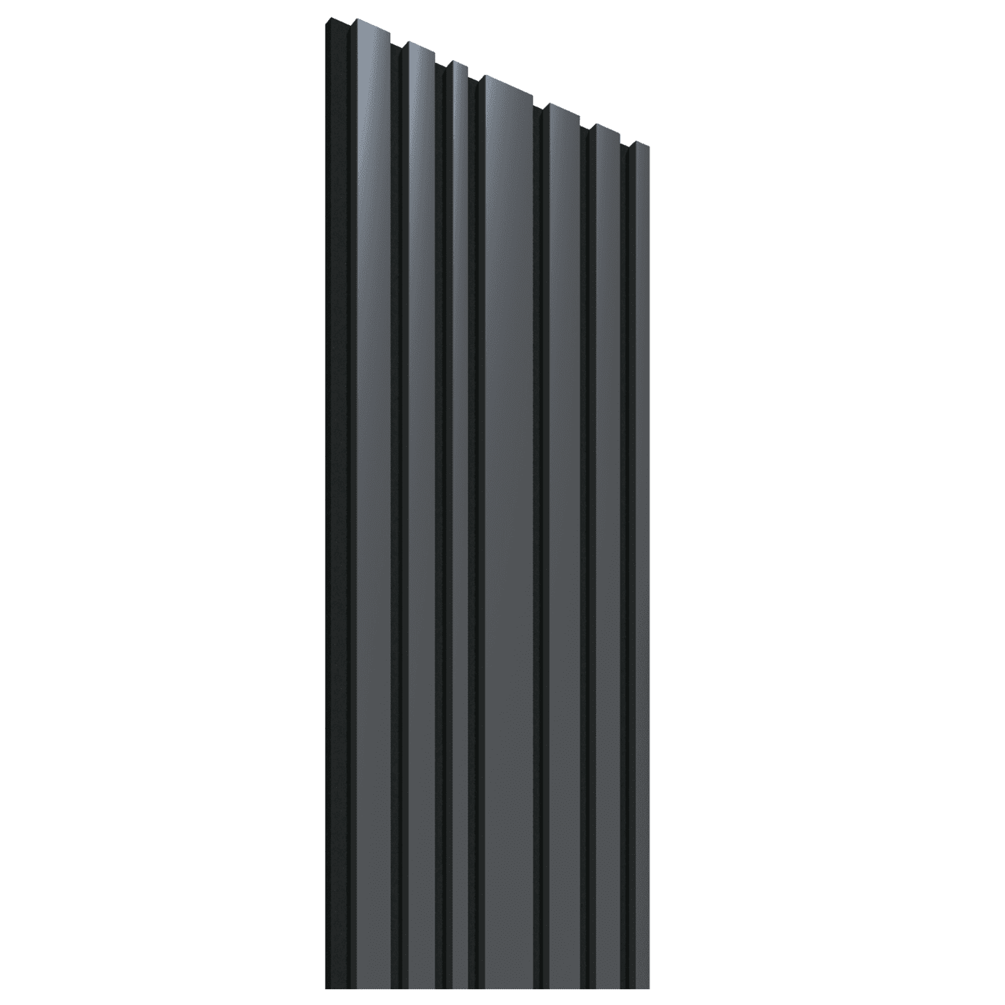 Akustinė lamelių sienelė, 265 x 30 cm, black