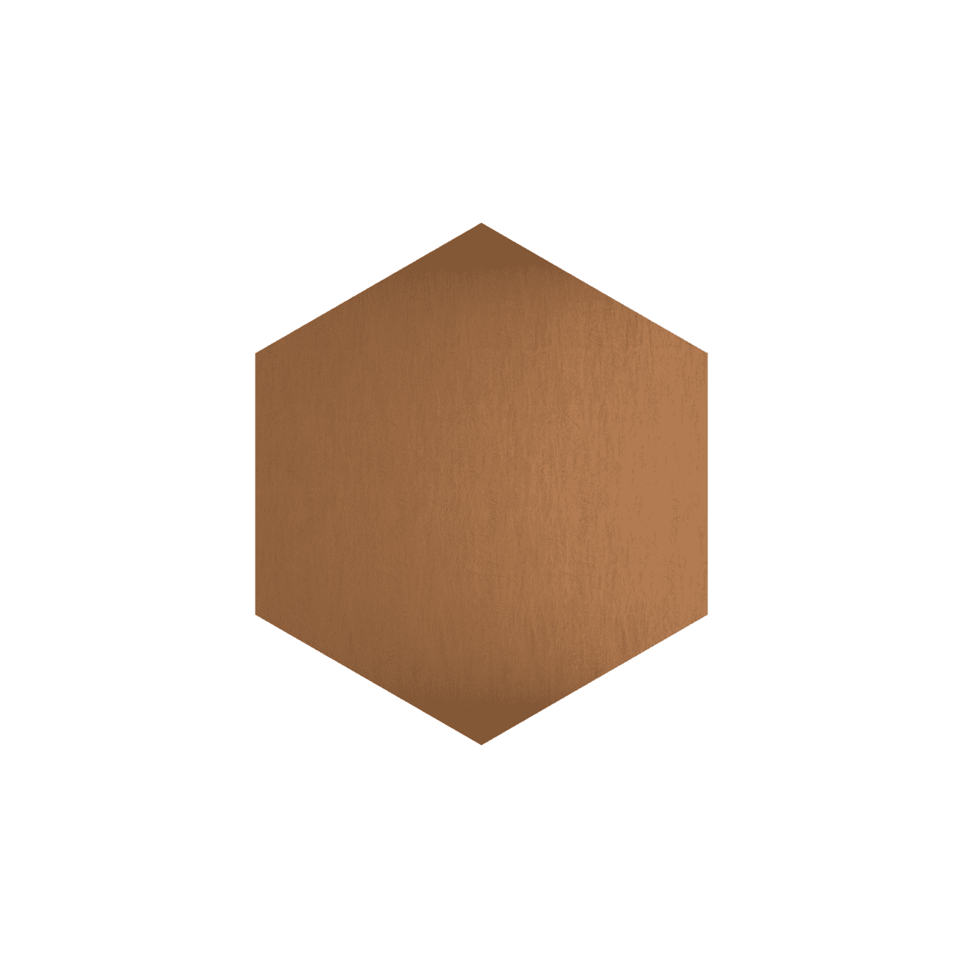 Sienos dekoracija Hexagon Copper, 30 x 30