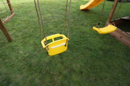 Vaikiškos EKO sūpynės, geltonos - Image 5