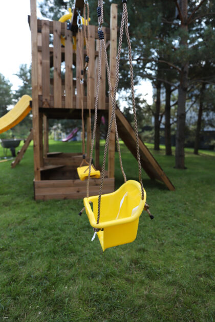 Vaikiškos EKO sūpynės, geltonos - Image 4