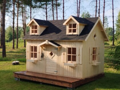 Medinis vaikų žaidimų namelis "Marija", 5,4m2 - Image 10