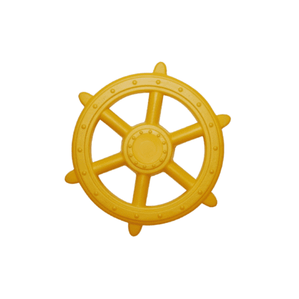 Piratų laivo vairas, geltonas