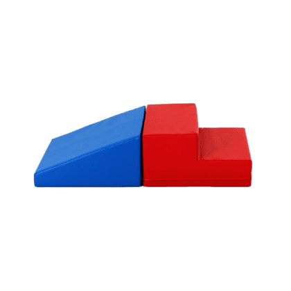 Minkštų kaladėlių komplektas "Du", mėlyna/raudona