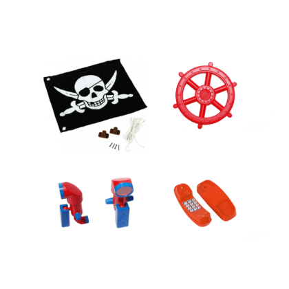 Žaislų rinkinys “Piratų laivas”, raudona