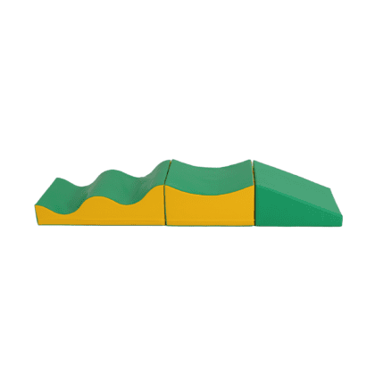 Minkštų kaladėlių komplektas "Trejetukas", žalia/geltona