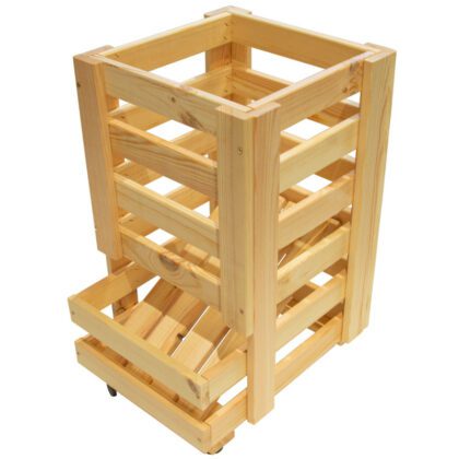 Medinė dėžė daržovėms sandėliuoti, 30x37x51 cm