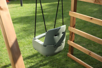 Ergonominės vaikiškos sūpynės 3in1, pastelinė žalia - Image 4