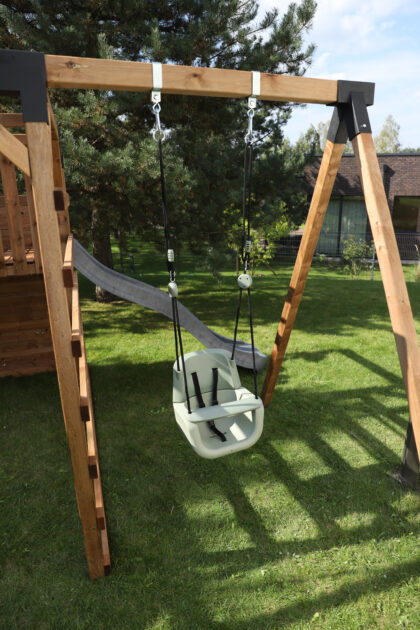 Ergonominės vaikiškos sūpynės 3in1, pastelinė žalia - Image 2