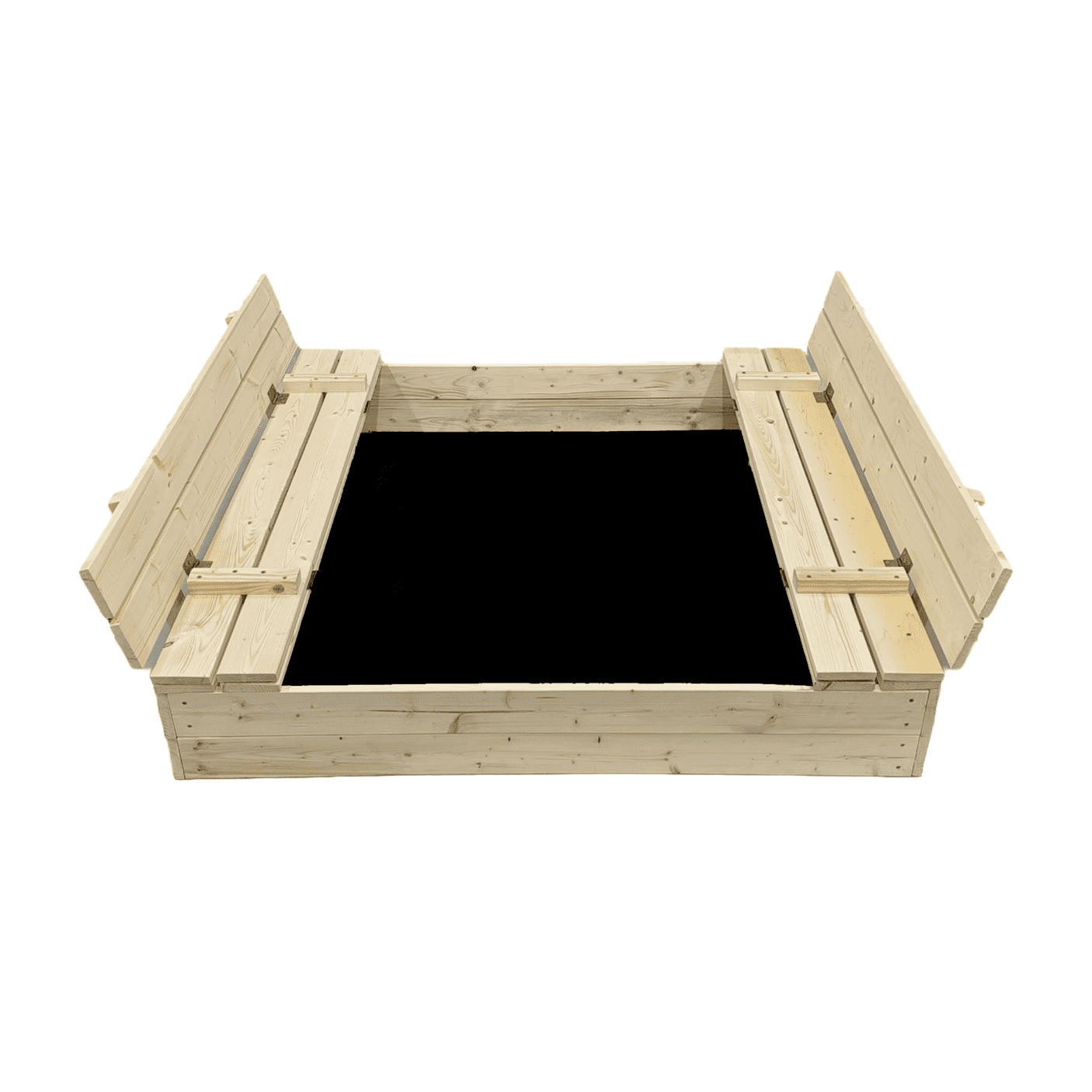 Smėlio dėžė Bonus Orbis, 120x120cm, su patiesalu ir 250kg smėlio