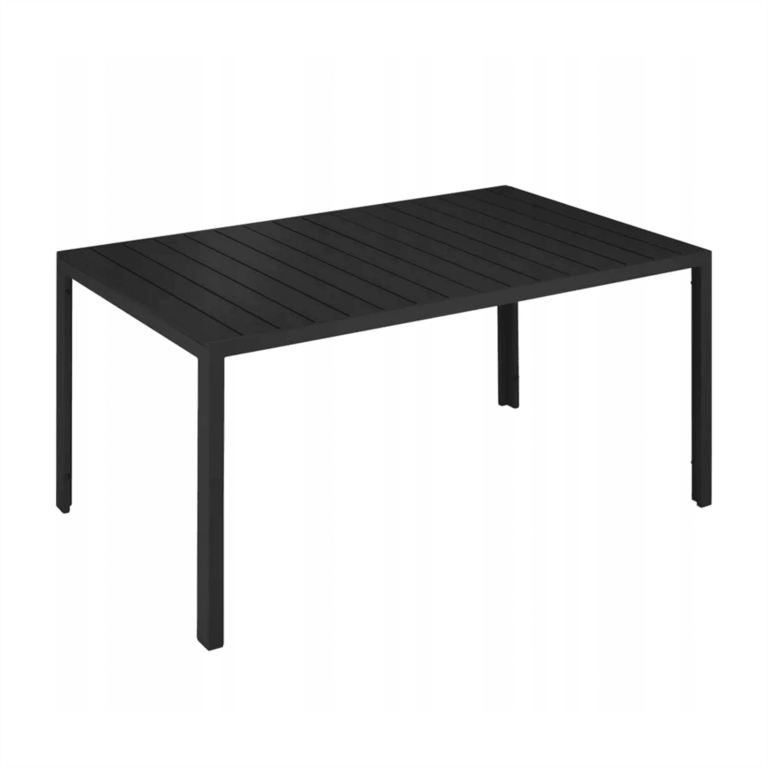 lauko stalas "valencia", 150x90 cm, juodas
