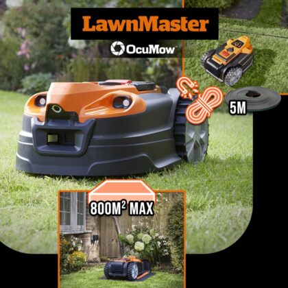 Belaidis vejos pjovimo robotas Lawnmaster 27 V, 4 Ah, 600m2 - Image 5