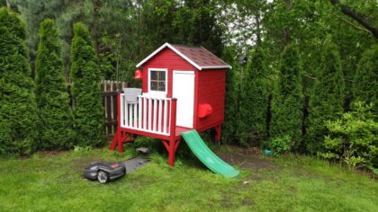 Medinis vaikų žaidimų namelis "Žiogelis" - Image 16