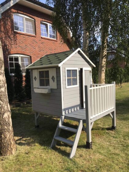 Medinis vaikų žaidimų namelis "Žiogelis" - Image 15