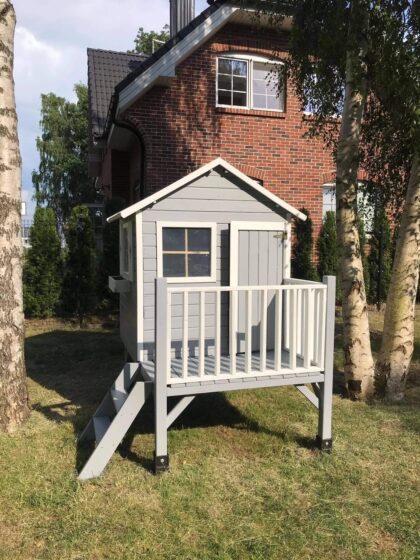 Medinis vaikų žaidimų namelis "Žiogelis" - Image 13