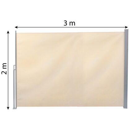Šoninė lauko markizė, 2 x 3 m, smėlio spalvos - Image 3