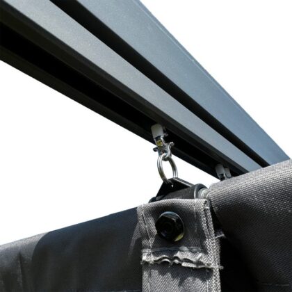 Metalinė lauko pergola, 3 x 4 m, pilka - Image 9