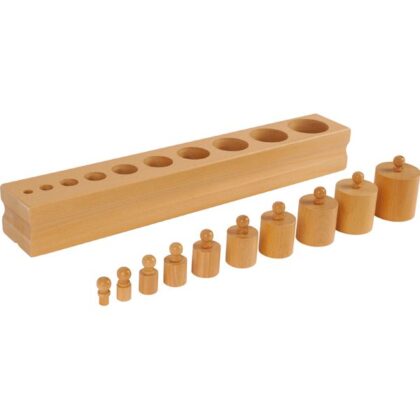 Montessori blokas su cilindrais 1