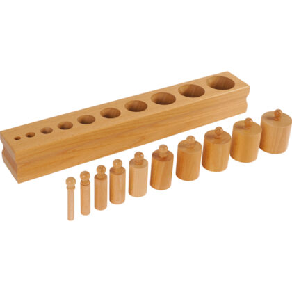 Montessori blokas su cilindrais 2
