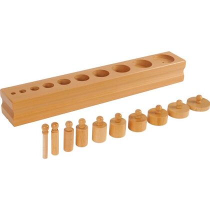 Montessori blokas su cilindrais 3