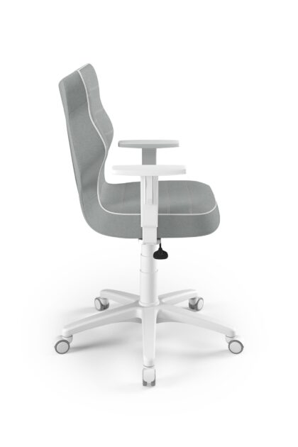 Ergonomiška vaikiška kėdė Petit ,,Duo", 5 dydis, pilka / balta, dryžuota - Image 2