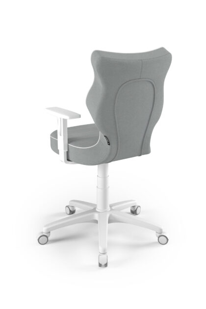 Ergonomiška vaikiška kėdė Petit ,,Duo", 5 dydis, pilka / balta, dryžuota - Image 3