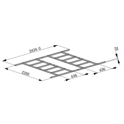 Pagrindas metaliniam sandėliukui „Apuokas” 10 m2 - Image 2