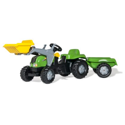 Minamas traktorius su krautuvu ir priekaba, Kid-X, žalias