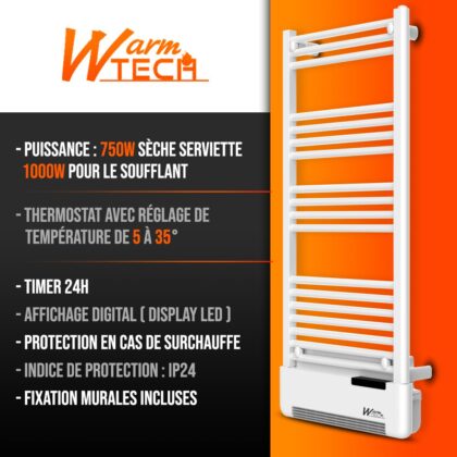 Fluid Towel Dryer 750W + 1000W 2In1