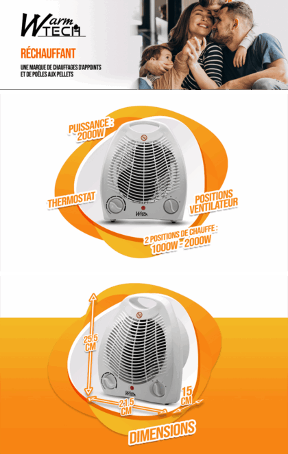 Ventiliatoriaus šildytuvas 2000 W