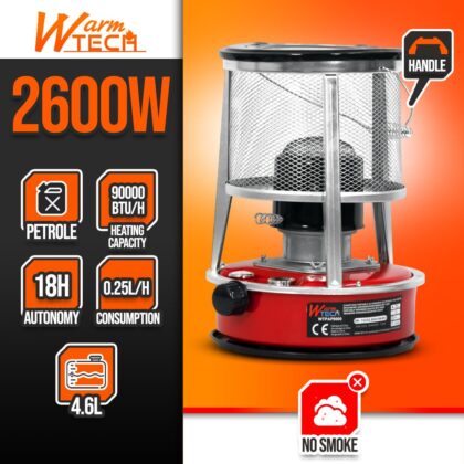Žibalinis šildytuvas Warmtech, 4,6 l - Image 4