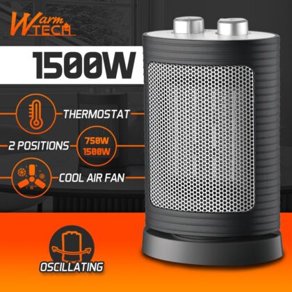 Elektrinis šildytuvas su ventiliatoriumi, 1500 W - Image 4